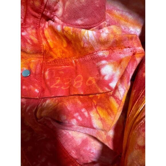 Haute Hippie tie dye ankle skinny jeans, 27, NWOT, low rise, Y2K, concert - Picture 4 of 4